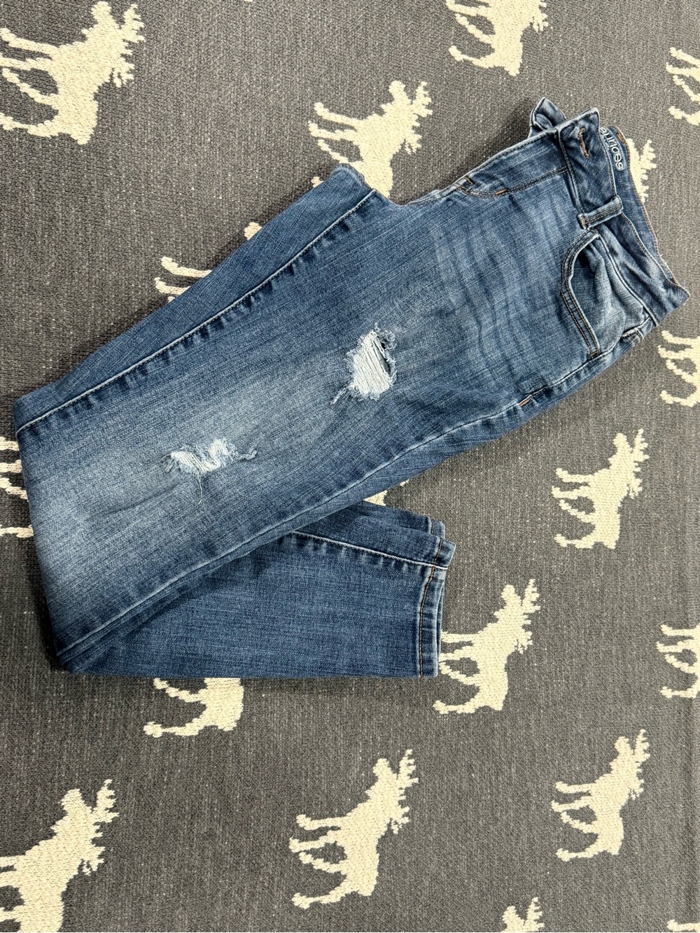 Maurices Women's Medium Blue Skinny Distressed Jeans